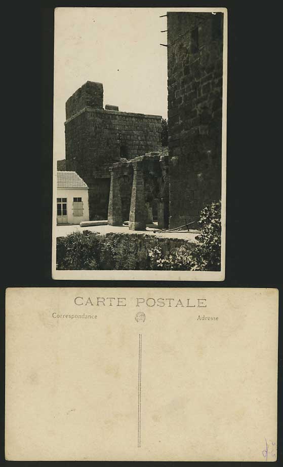 IRAQ Middle East Old RP Postcard RUINS OF WALLS Castle