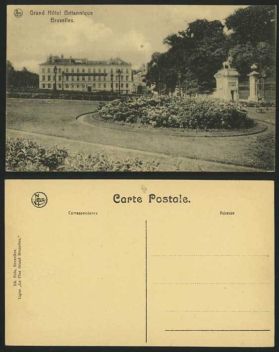 Belgium Old Postcard BRUSSELS - Grand Hotel Britannique