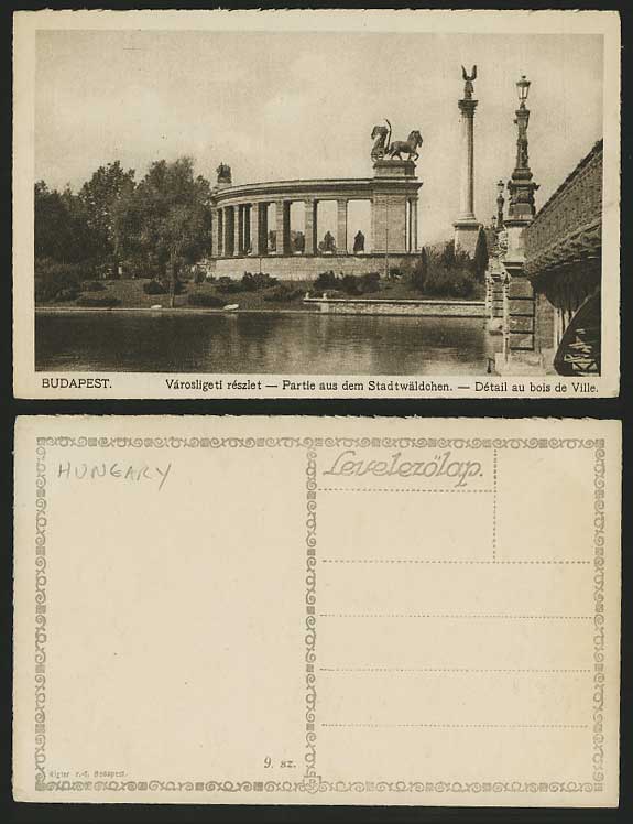 Hungary Old B/W Postcard - BUDAPEST Varosligeti reszlet