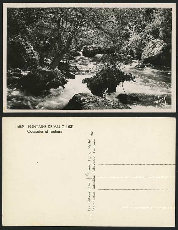 Fontaine de VAUCLUSE Old Postcard - Cascades et Rochers