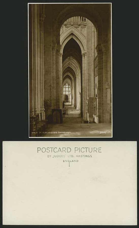 WINCHESTER CATHEDRAL Interior Old Judges' R.P. Postcard