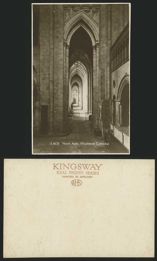 Hampshire Old Postcard WINCHESTER CATHEDRAL North Aisle