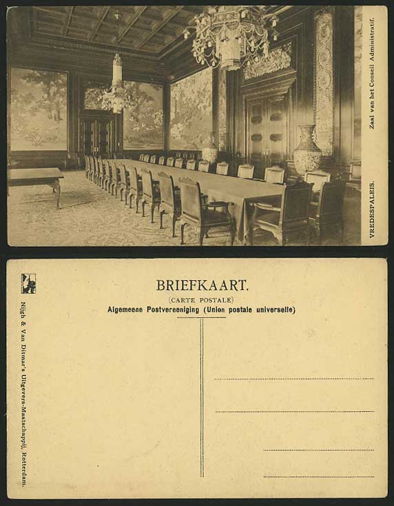 Vredespaleis - The Hague Old Postcard - IN PEACE PALACE