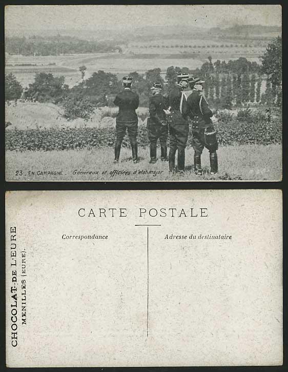 Military Old Postcard OFFICIERS D'ETAT-MAJOR / CHOCOLAT
