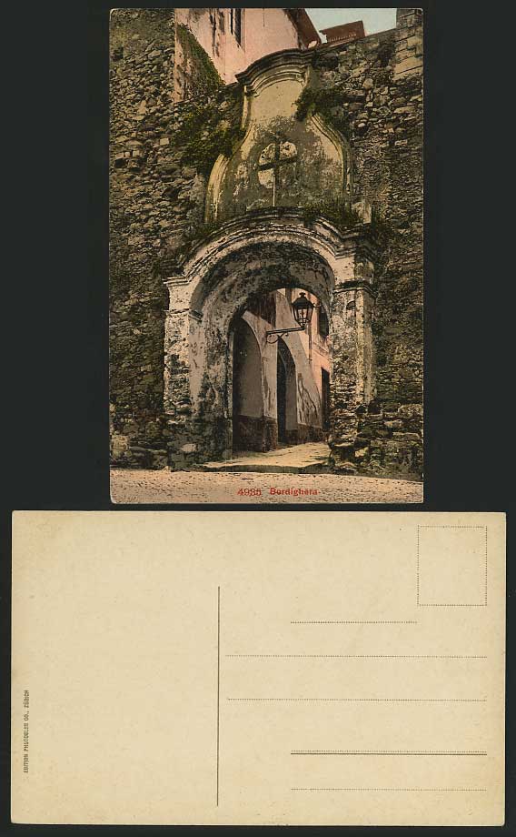 Italy Liguria Old Colour Postcard - BORDIGHERA - Gate