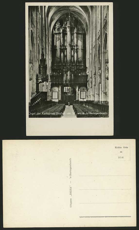 'S-HERTOGENBOSCH Church Old Postcard Music - Pipe Organ