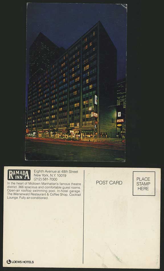 USA Colour Postcard NEW YORK - Wienerwald Eighth Avenue