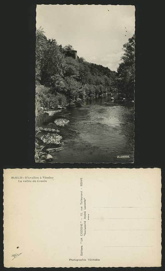 France Bourgogne Old R.P. Postcard VEZELAY River Valley