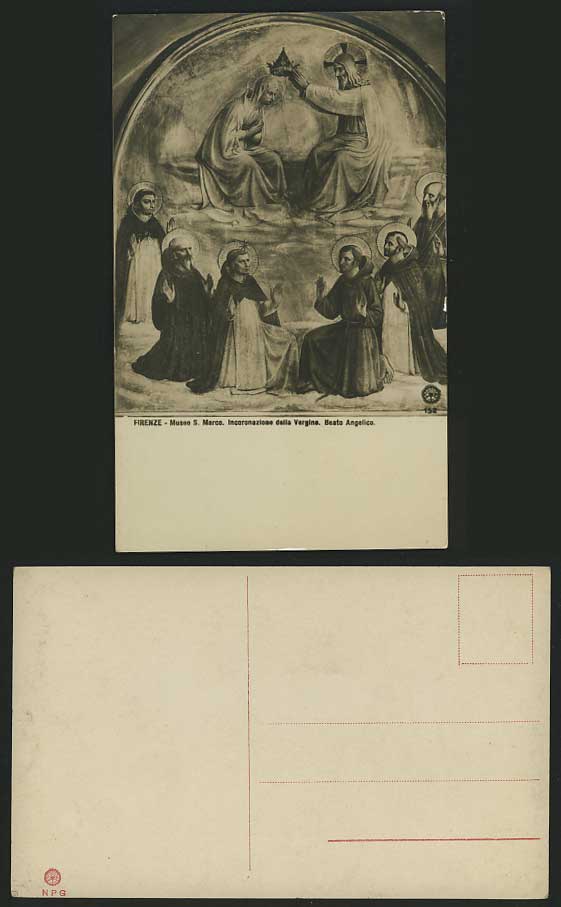 Artist Drawn Old R.P. Postcard FRA ANGELICO Coronation