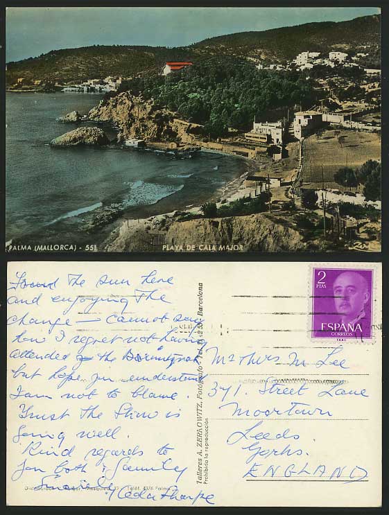 Spain Old Colour Postcard MAJORCA - Playa de Cala Major