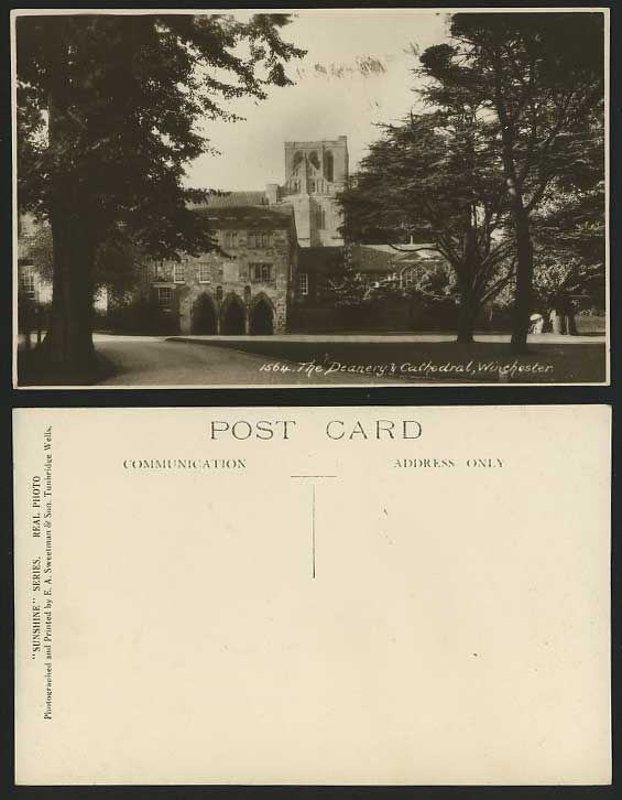Hampshire Old Postcard - WINCHESTER Cathedral & Deanery