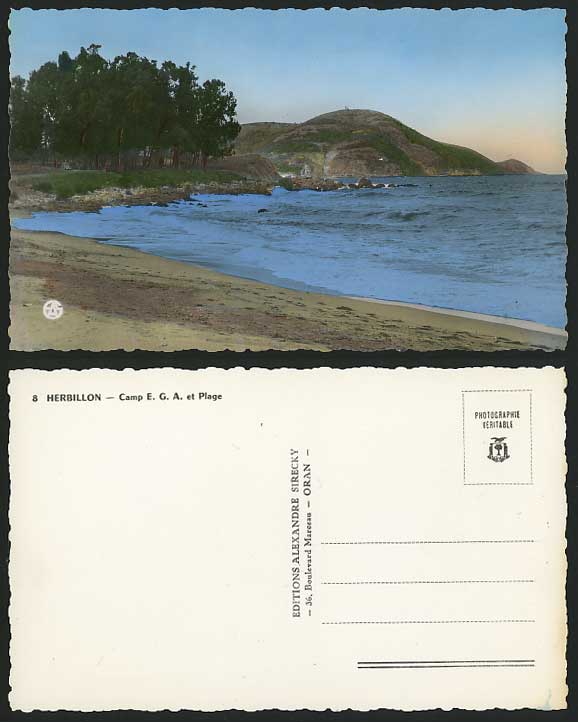 Algeria Old Colour Postcard HERBILLON Beach Cap E.G.A.