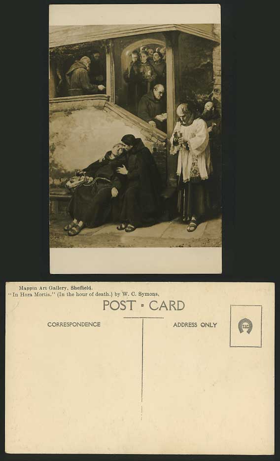 W. C. Symons Artist Drawn Old Postcard IN HORA MORTIS