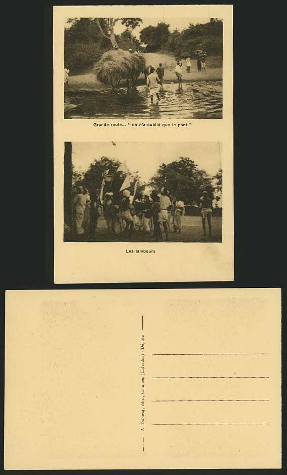 ETHNIC Old Postcard Grande Route, Les Tambours Drummers