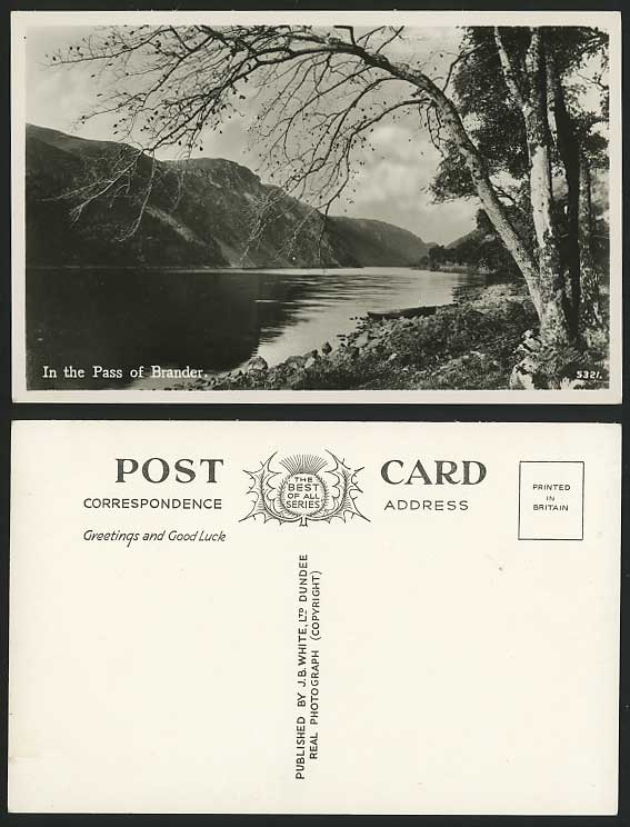Argyllshire Old RP Postcard Boat In The Pass of Brander