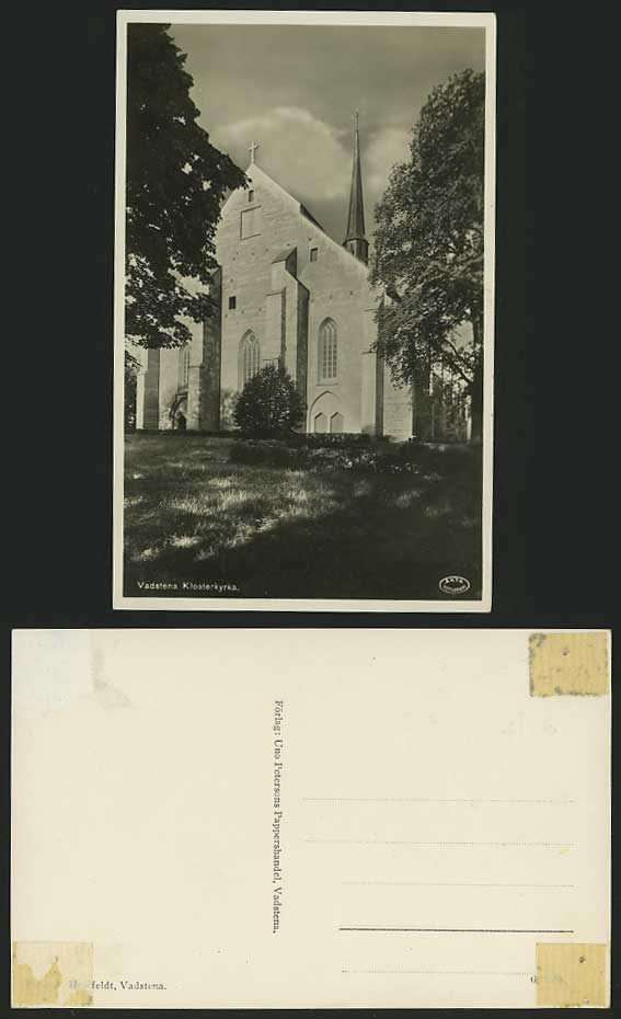 Sweden Old Photo Postcard VADSTENA - Kosterkyrka CHURCH