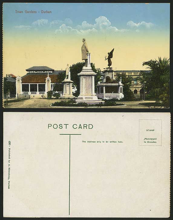 South Africa Old Colour Postcard DURBAN - Town Gardens