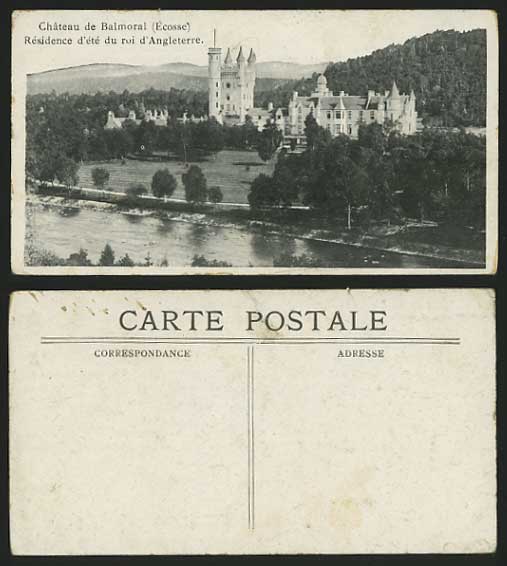 Aberdeenshire Old Small Postcard BALMORAL CASTLE Ecosse