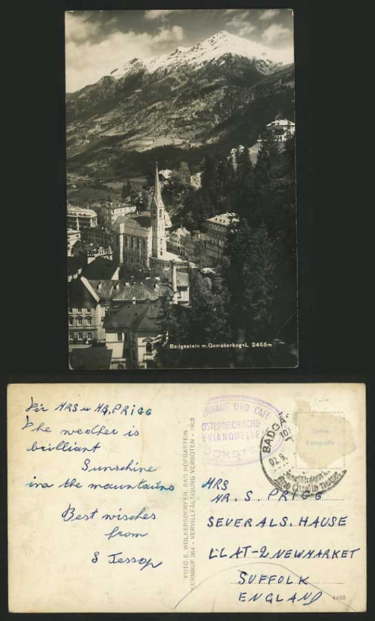 Austria Old Real Phot Postcard BAD GASTEIN Gamskarkogel