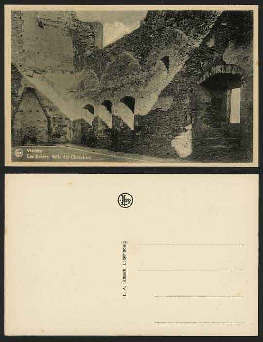 Luxembourg Old Postcard VIANDEN - Salle des Chevaliers