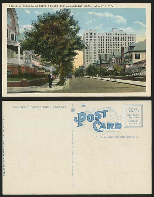 New Jersey Old Postcard ATLANTIC CITY Ambassador Hotel