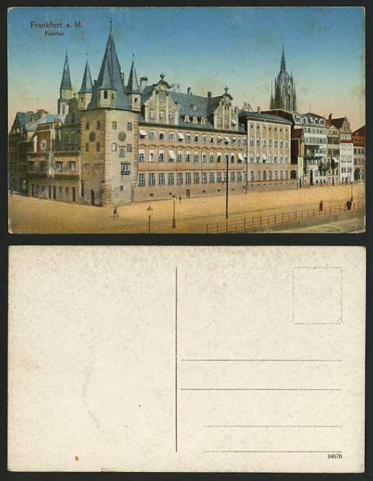 Germany Old Colour Postcard FRANKFURT - Fahrtor Street