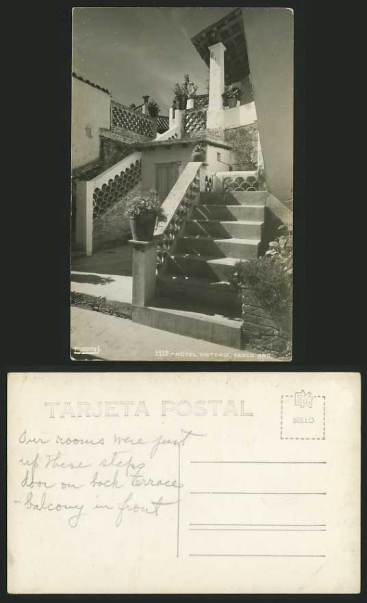 Mexico Old RP Postcard TAXCO DE ALARCON Hotel Victoria