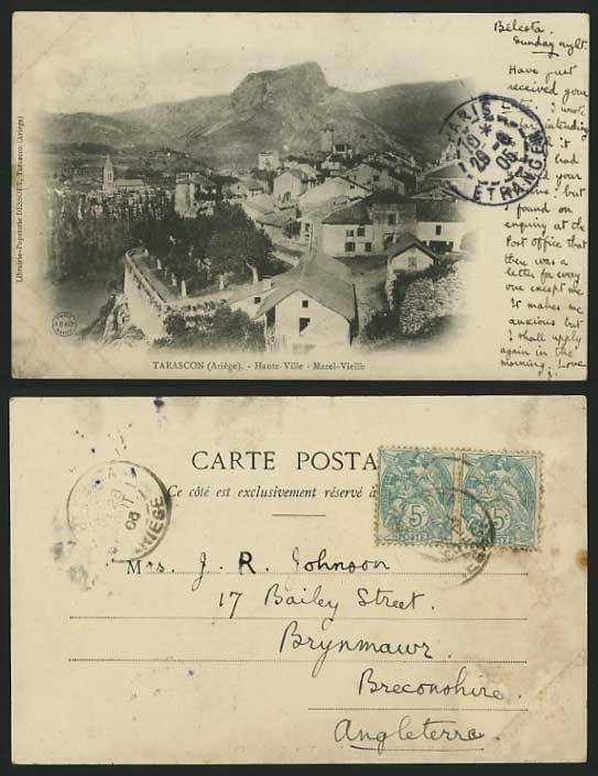 France 1903 Postcard TARASCON Haute-Ville Mazel-Vieilh