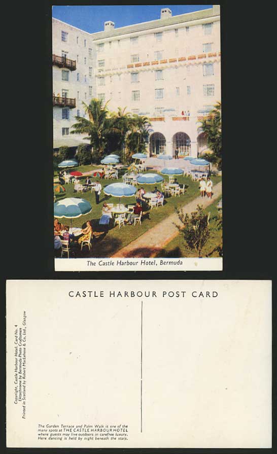 BERMUDA Colour Postcard Garden The Castle Harbour Hotel