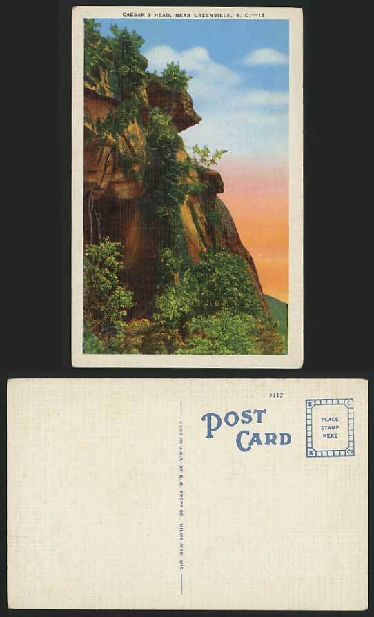 USA Greenville Old Postcard SOUTH CAROLINA Caesars Head