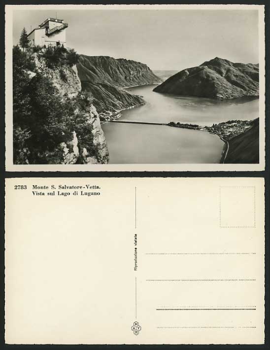 Swiss Old RP Postcard MONTE SAN SALVATORE Vetta, Bridge