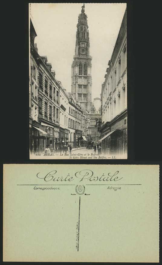 France Old Postcard ARRAS St Gery Street Gery - Beffroi
