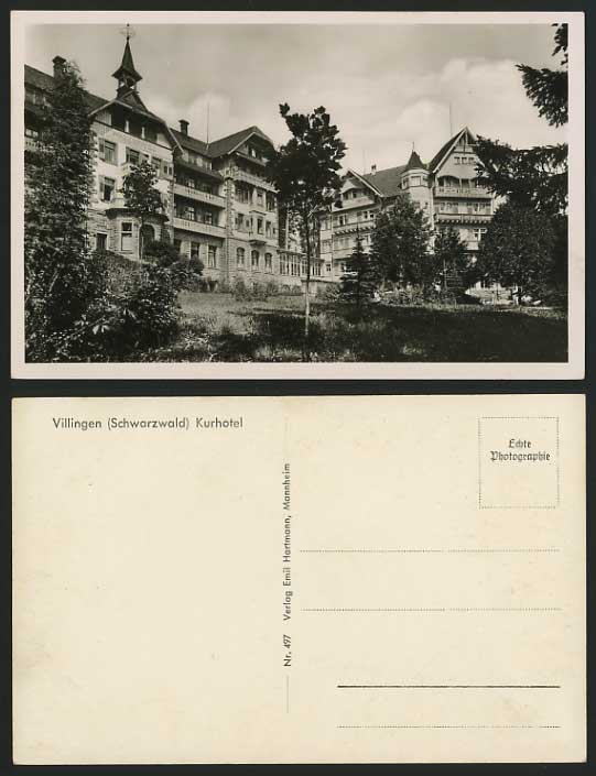 Germany Old RP Postcard BLACK FOREST Villingen Kurhotel