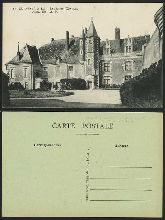 France Old Postcard LUYNES Le Chateau Facade Est CASTLE