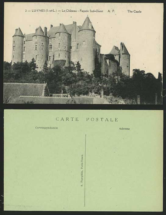 France Old Postcard LUYNES CASTLE Chateau Facade Sud-O.