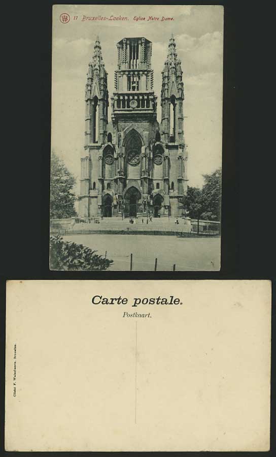 Belgium Old Postcard LAEKEN Bruxelles Notre Dame Church