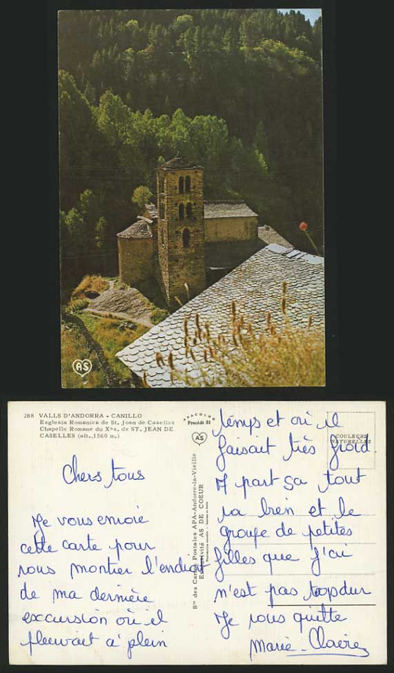 Andorra Colour Postcard - Canillo ST. JOHN OF CASELLES