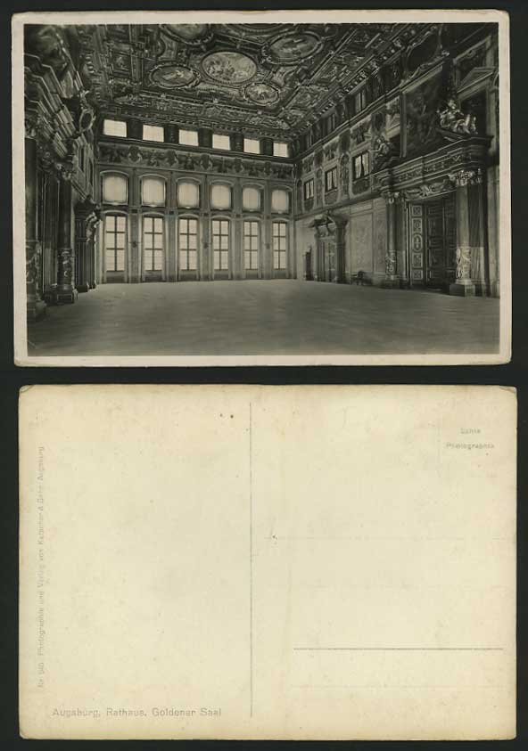 Germany Old Postcard AUGSBURG Town Hall - Goldener Saal