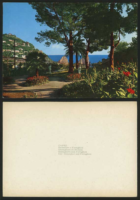 Italy Early Colour Postcard CAPRI Semaphore Faraglioni