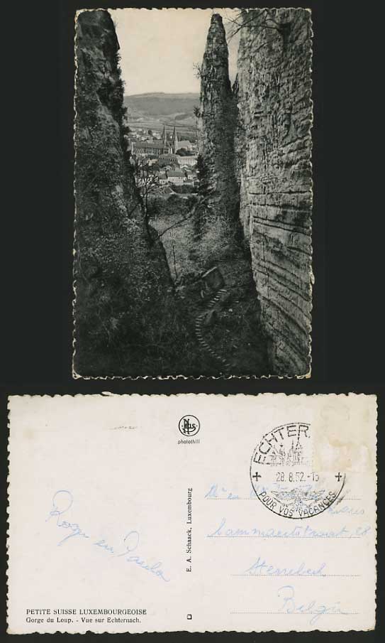 Luxembourg 1952 Old Postcard ECHTERNACH - Gorge du Loup