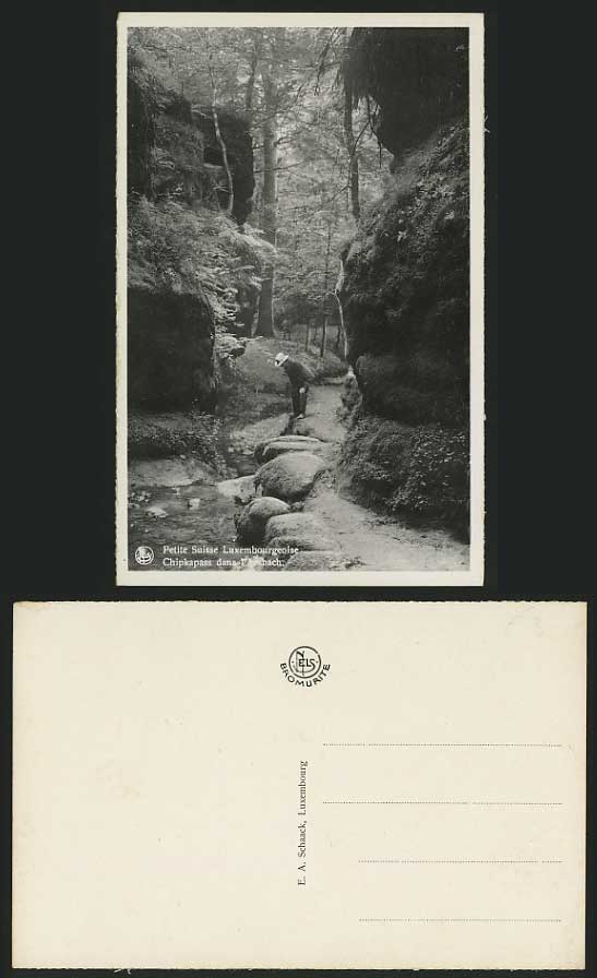 Luxembourg Old Postcard Gorge Chipkapass dans l'Aesbach