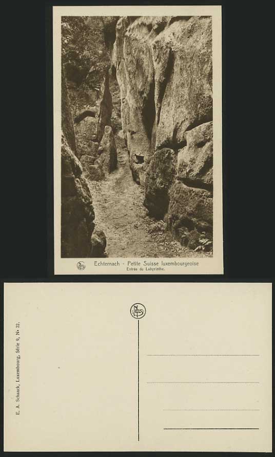 Luxembourg Old Postcard ECHTERNACH Labyrinth Gorge Rock