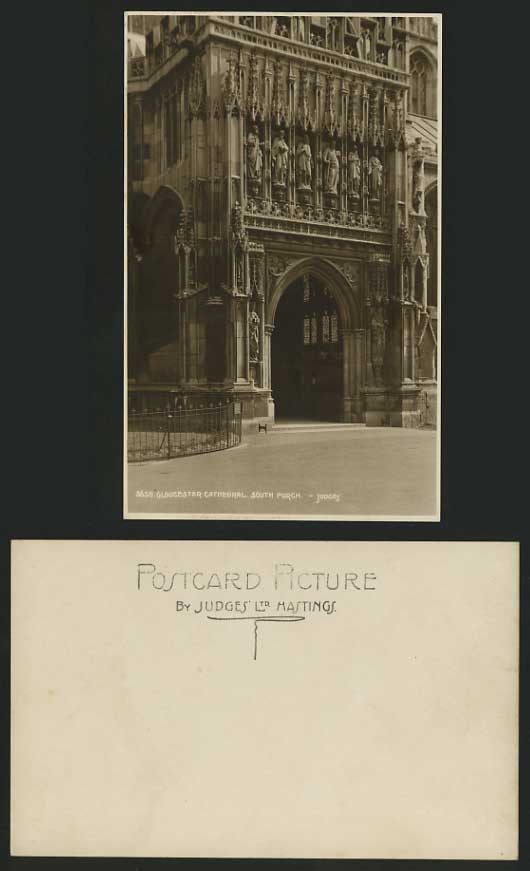 GLOUCESTER CATHEDRAL South Porch Old Judges RP Postcard