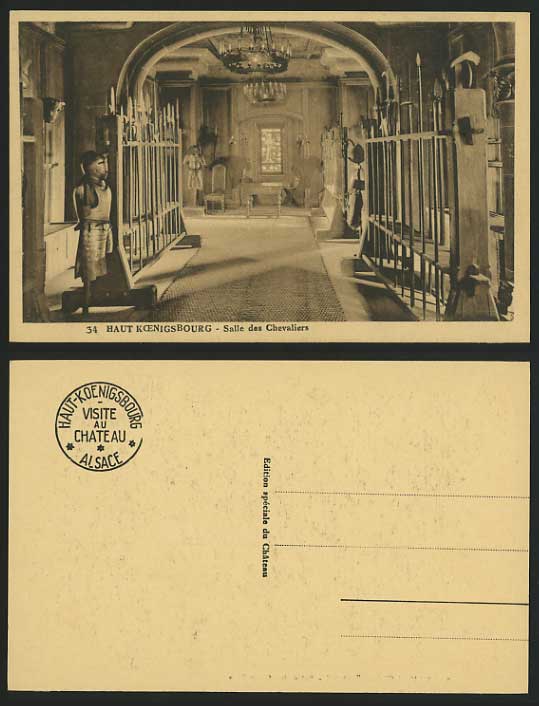 HAUT-KONIGSBOURG Old Postcard - Salle des Chevaliers
