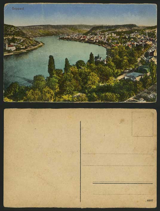 Germany Old Colour Postcard BOPPARD River Panorama