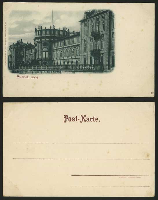 Germany Wiesbaden Old Postcard BIEBRICH Schloss CASTLE