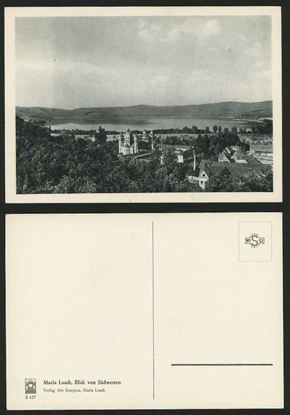 Germany Eifel Old Postcard MARIA LAACH ABBEY South West