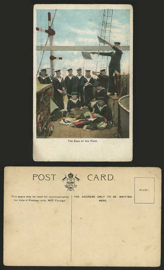 The Eyes of the Fleet Old Colour Postcard SEAMAN / Navy