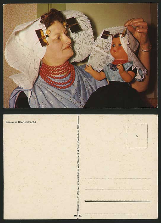 Netherlands Old Postcard TRADITIONAL Lace COSTUME DOLL