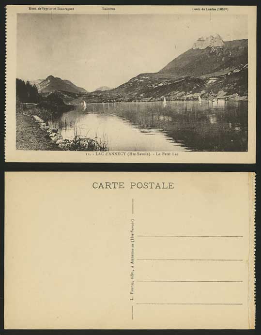 France Old Postcard LAC D'ANNECY Haute-Savoie Petit Lac